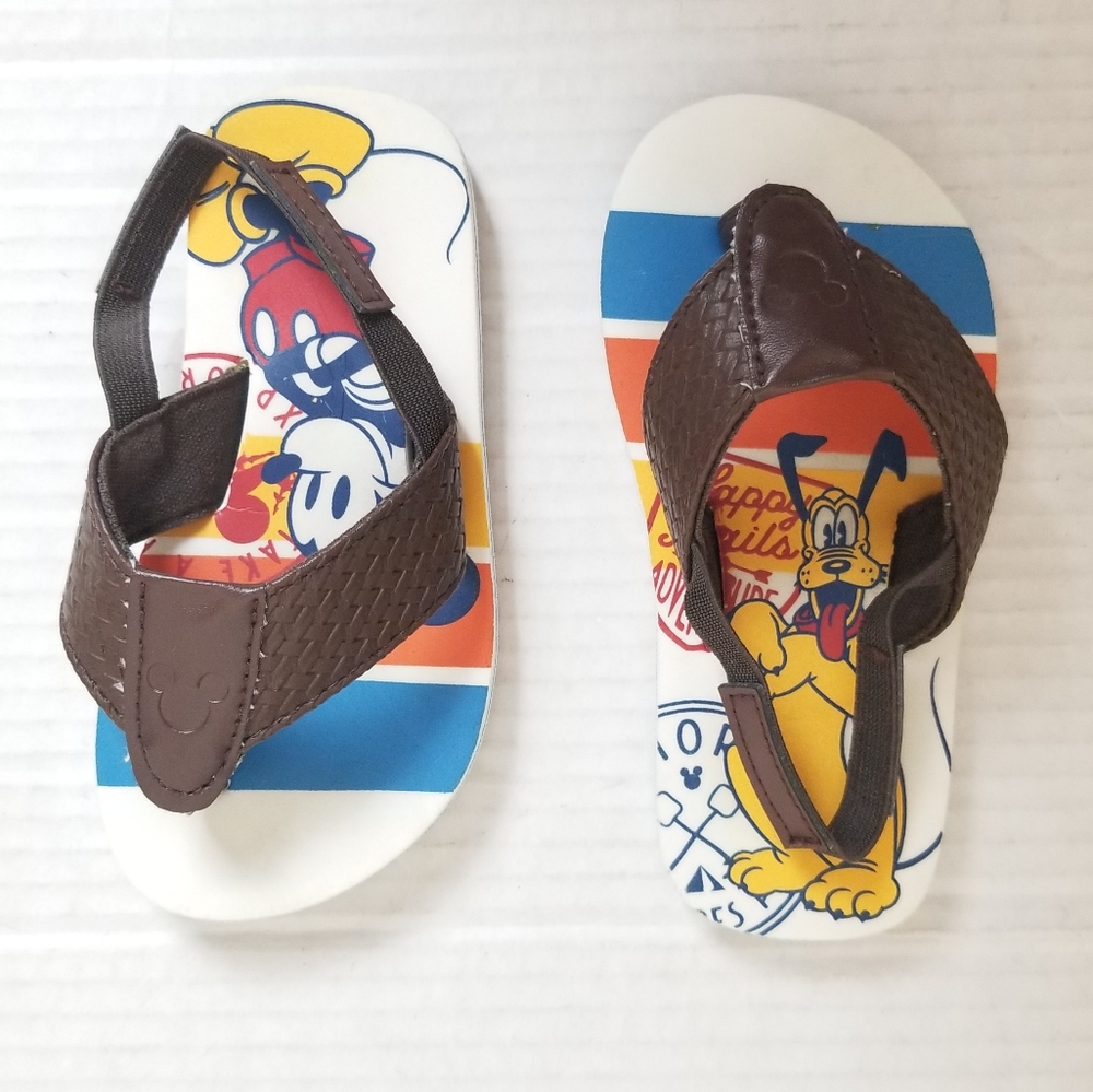 DISNEY Mickey and Goofy baby thong sandals